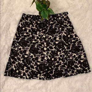 J. Crew Pleated Skirt floral skirt black skirt size 10